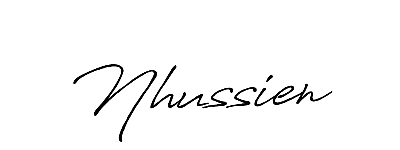 Make a beautiful signature design for name Nhussien. Use this online signature maker to create a handwritten signature for free. Nhussien signature style 7 images and pictures png