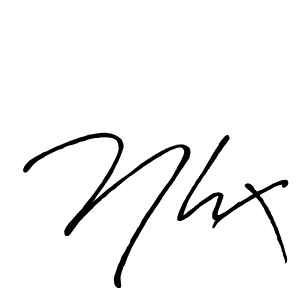 Make a beautiful signature design for name Nhx. With this signature (Antro_Vectra_Bolder) style, you can create a handwritten signature for free. Nhx signature style 7 images and pictures png