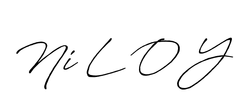 Create a beautiful signature design for name Ni L O Y. With this signature (Antro_Vectra_Bolder) fonts, you can make a handwritten signature for free. Ni L O Y signature style 7 images and pictures png