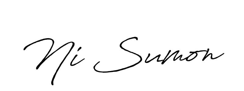 It looks lik you need a new signature style for name Ni Sumon. Design unique handwritten (Antro_Vectra_Bolder) signature with our free signature maker in just a few clicks. Ni Sumon signature style 7 images and pictures png