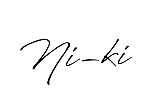 Create a beautiful signature design for name Ni-ki. With this signature (Antro_Vectra_Bolder) fonts, you can make a handwritten signature for free. Ni-ki signature style 7 images and pictures png