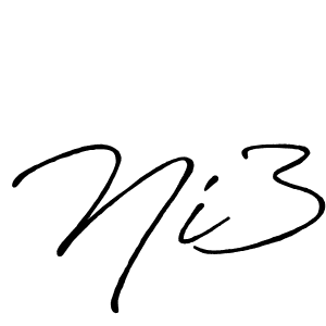 Also You can easily find your signature by using the search form. We will create Ni3 name handwritten signature images for you free of cost using Antro_Vectra_Bolder sign style. Ni3 signature style 7 images and pictures png