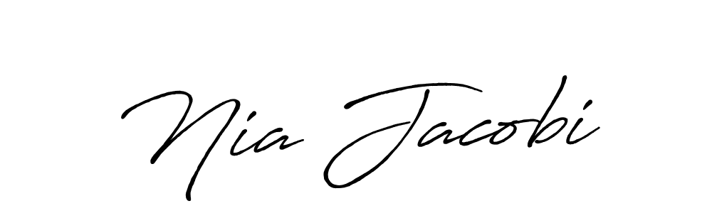 if you are searching for the best signature style for your name Nia Jacobi. so please give up your signature search. here we have designed multiple signature styles  using Antro_Vectra_Bolder. Nia Jacobi signature style 7 images and pictures png