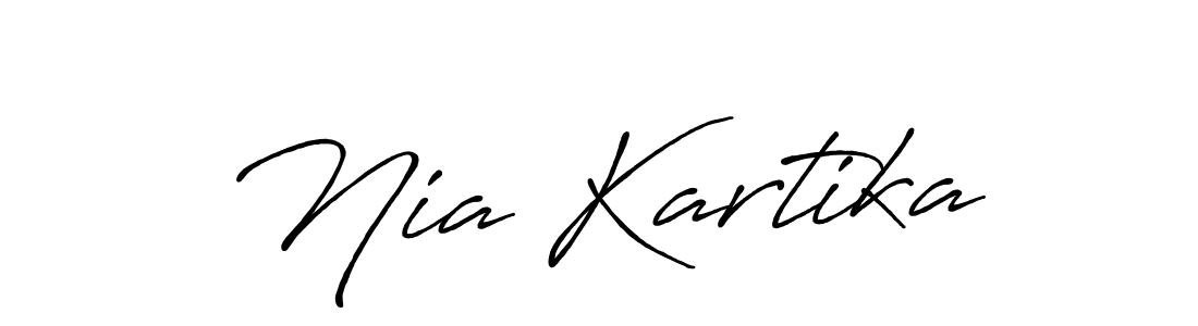 Nia Kartika stylish signature style. Best Handwritten Sign (Antro_Vectra_Bolder) for my name. Handwritten Signature Collection Ideas for my name Nia Kartika. Nia Kartika signature style 7 images and pictures png