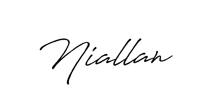 Use a signature maker to create a handwritten signature online. With this signature software, you can design (Antro_Vectra_Bolder) your own signature for name Niallan. Niallan signature style 7 images and pictures png