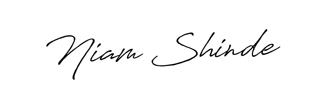 Also we have Niam Shinde name is the best signature style. Create professional handwritten signature collection using Antro_Vectra_Bolder autograph style. Niam Shinde signature style 7 images and pictures png