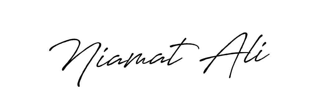 Design your own signature with our free online signature maker. With this signature software, you can create a handwritten (Antro_Vectra_Bolder) signature for name Niamat Ali. Niamat Ali signature style 7 images and pictures png