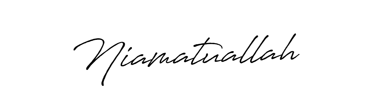 How to make Niamatuallah name signature. Use Antro_Vectra_Bolder style for creating short signs online. This is the latest handwritten sign. Niamatuallah signature style 7 images and pictures png