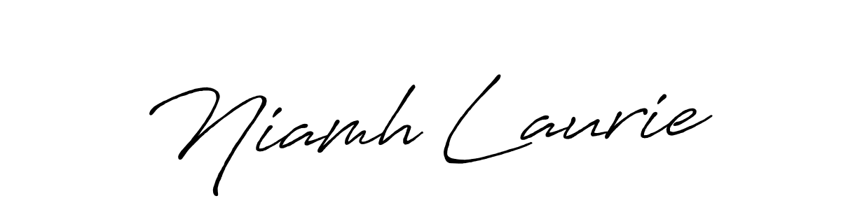 if you are searching for the best signature style for your name Niamh Laurie. so please give up your signature search. here we have designed multiple signature styles  using Antro_Vectra_Bolder. Niamh Laurie signature style 7 images and pictures png