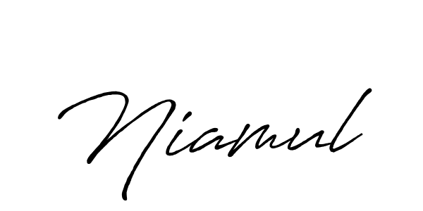 Similarly Antro_Vectra_Bolder is the best handwritten signature design. Signature creator online .You can use it as an online autograph creator for name Niamul. Niamul signature style 7 images and pictures png