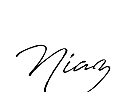 How to make Niaz signature? Antro_Vectra_Bolder is a professional autograph style. Create handwritten signature for Niaz name. Niaz signature style 7 images and pictures png