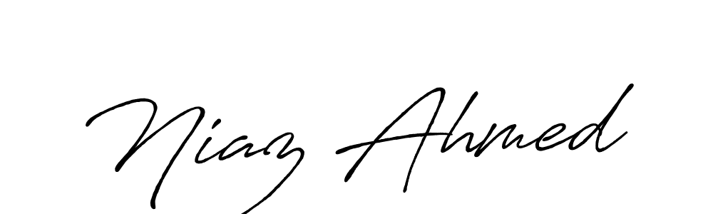 Create a beautiful signature design for name Niaz Ahmed. With this signature (Antro_Vectra_Bolder) fonts, you can make a handwritten signature for free. Niaz Ahmed signature style 7 images and pictures png