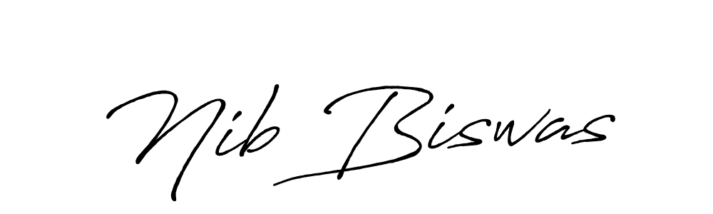 Make a beautiful signature design for name Nib Biswas. With this signature (Antro_Vectra_Bolder) style, you can create a handwritten signature for free. Nib Biswas signature style 7 images and pictures png