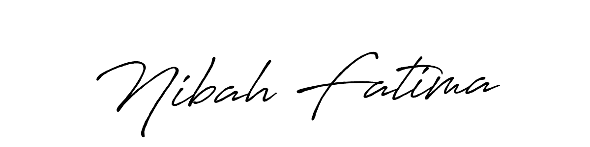 Nibah Fatima stylish signature style. Best Handwritten Sign (Antro_Vectra_Bolder) for my name. Handwritten Signature Collection Ideas for my name Nibah Fatima. Nibah Fatima signature style 7 images and pictures png