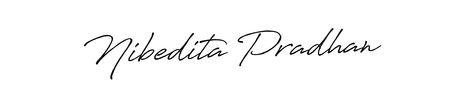 Create a beautiful signature design for name Nibedita Pradhan. With this signature (Antro_Vectra_Bolder) fonts, you can make a handwritten signature for free. Nibedita Pradhan signature style 7 images and pictures png