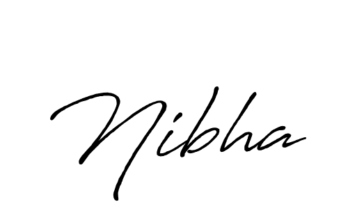 Make a beautiful signature design for name Nibha. With this signature (Antro_Vectra_Bolder) style, you can create a handwritten signature for free. Nibha signature style 7 images and pictures png