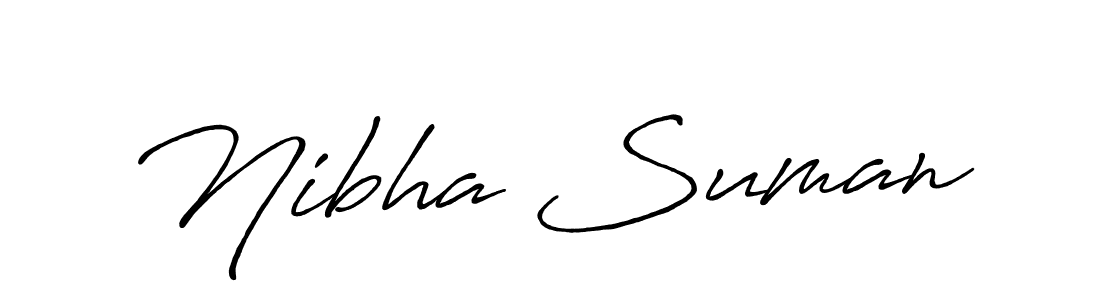 Once you've used our free online signature maker to create your best signature Antro_Vectra_Bolder style, it's time to enjoy all of the benefits that Nibha Suman name signing documents. Nibha Suman signature style 7 images and pictures png