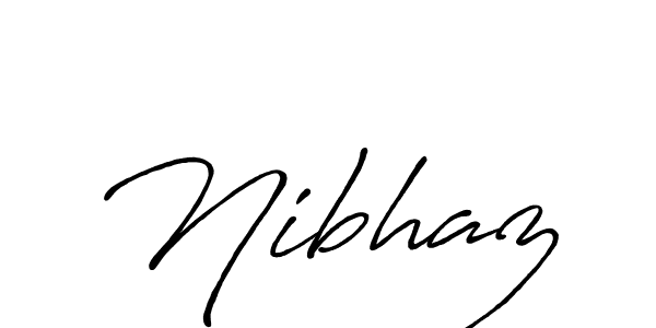 How to make Nibhaz signature? Antro_Vectra_Bolder is a professional autograph style. Create handwritten signature for Nibhaz name. Nibhaz signature style 7 images and pictures png