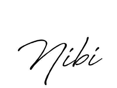 How to make Nibi signature? Antro_Vectra_Bolder is a professional autograph style. Create handwritten signature for Nibi name. Nibi signature style 7 images and pictures png