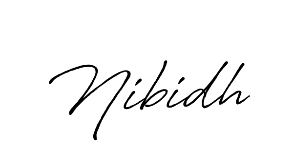 How to make Nibidh name signature. Use Antro_Vectra_Bolder style for creating short signs online. This is the latest handwritten sign. Nibidh signature style 7 images and pictures png