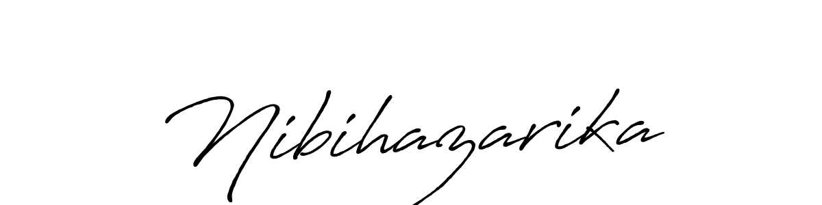 Make a beautiful signature design for name Nibihazarika. With this signature (Antro_Vectra_Bolder) style, you can create a handwritten signature for free. Nibihazarika signature style 7 images and pictures png