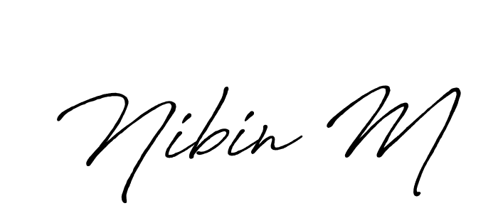 Here are the top 10 professional signature styles for the name Nibin M. These are the best autograph styles you can use for your name. Nibin M signature style 7 images and pictures png