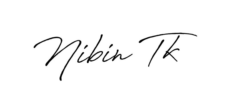 Create a beautiful signature design for name Nibin Tk. With this signature (Antro_Vectra_Bolder) fonts, you can make a handwritten signature for free. Nibin Tk signature style 7 images and pictures png