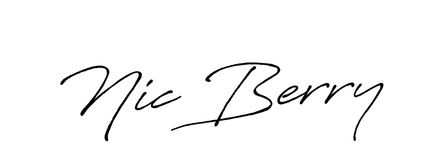 How to make Nic Berry signature? Antro_Vectra_Bolder is a professional autograph style. Create handwritten signature for Nic Berry name. Nic Berry signature style 7 images and pictures png