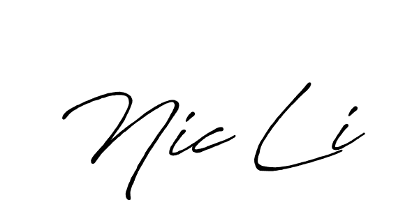 Create a beautiful signature design for name Nic Li. With this signature (Antro_Vectra_Bolder) fonts, you can make a handwritten signature for free. Nic Li signature style 7 images and pictures png