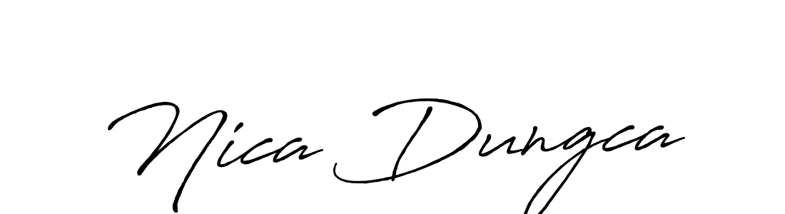 Make a short Nica Dungca signature style. Manage your documents anywhere anytime using Antro_Vectra_Bolder. Create and add eSignatures, submit forms, share and send files easily. Nica Dungca signature style 7 images and pictures png