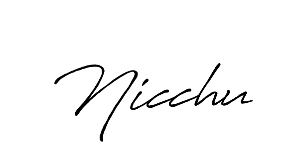 Make a beautiful signature design for name Nicchu. Use this online signature maker to create a handwritten signature for free. Nicchu signature style 7 images and pictures png