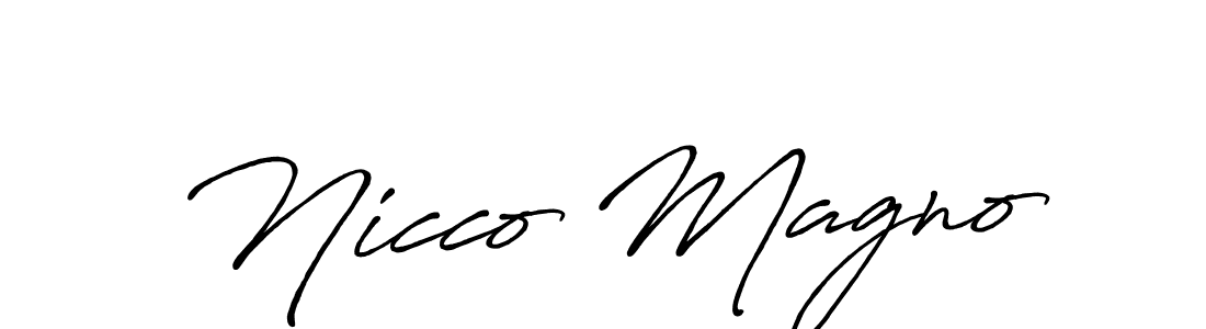 if you are searching for the best signature style for your name Nicco Magno. so please give up your signature search. here we have designed multiple signature styles  using Antro_Vectra_Bolder. Nicco Magno signature style 7 images and pictures png