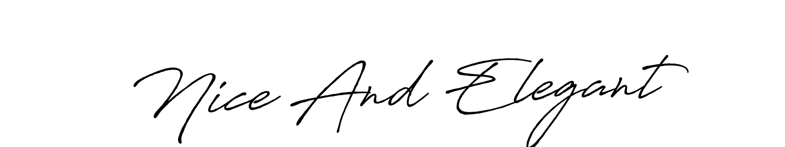 Nice And Elegant stylish signature style. Best Handwritten Sign (Antro_Vectra_Bolder) for my name. Handwritten Signature Collection Ideas for my name Nice And Elegant. Nice And Elegant signature style 7 images and pictures png