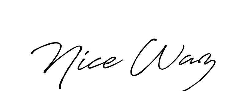 Once you've used our free online signature maker to create your best signature Antro_Vectra_Bolder style, it's time to enjoy all of the benefits that Nice Waz name signing documents. Nice Waz signature style 7 images and pictures png