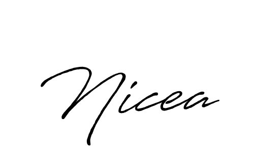 Make a beautiful signature design for name Nicea. With this signature (Antro_Vectra_Bolder) style, you can create a handwritten signature for free. Nicea signature style 7 images and pictures png