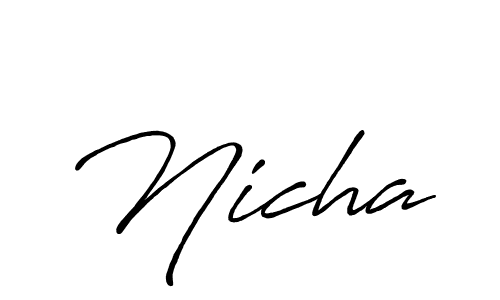 Make a short Nicha signature style. Manage your documents anywhere anytime using Antro_Vectra_Bolder. Create and add eSignatures, submit forms, share and send files easily. Nicha signature style 7 images and pictures png