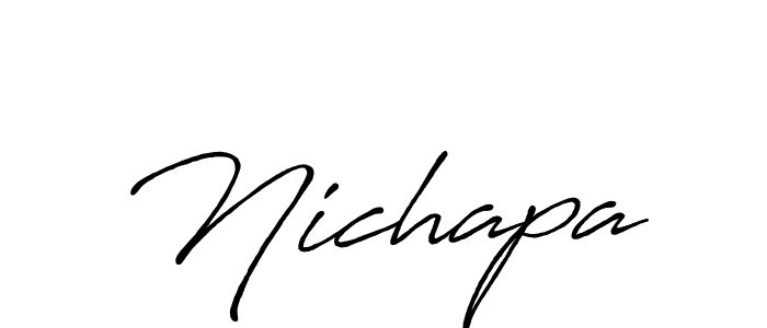 Make a beautiful signature design for name Nichapa. With this signature (Antro_Vectra_Bolder) style, you can create a handwritten signature for free. Nichapa signature style 7 images and pictures png