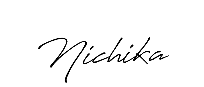 Similarly Antro_Vectra_Bolder is the best handwritten signature design. Signature creator online .You can use it as an online autograph creator for name Nichika. Nichika signature style 7 images and pictures png