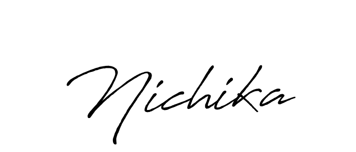 Nichika stylish signature style. Best Handwritten Sign (Antro_Vectra_Bolder) for my name. Handwritten Signature Collection Ideas for my name Nichika. Nichika signature style 7 images and pictures png