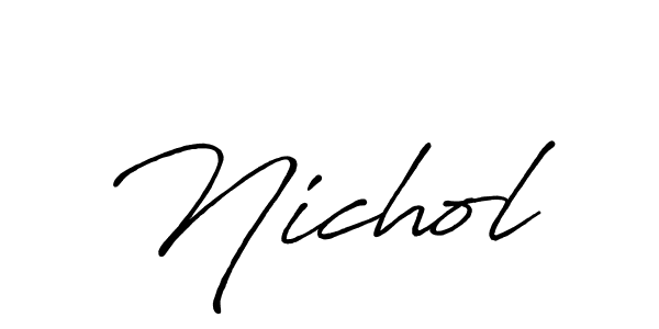 Make a short Nichol signature style. Manage your documents anywhere anytime using Antro_Vectra_Bolder. Create and add eSignatures, submit forms, share and send files easily. Nichol signature style 7 images and pictures png