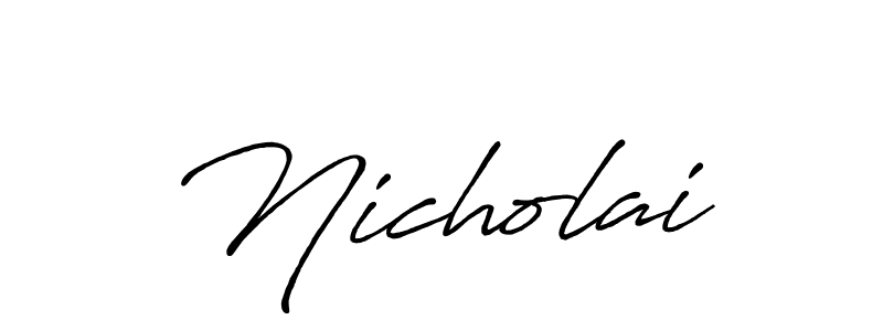 Also we have Nicholai name is the best signature style. Create professional handwritten signature collection using Antro_Vectra_Bolder autograph style. Nicholai signature style 7 images and pictures png