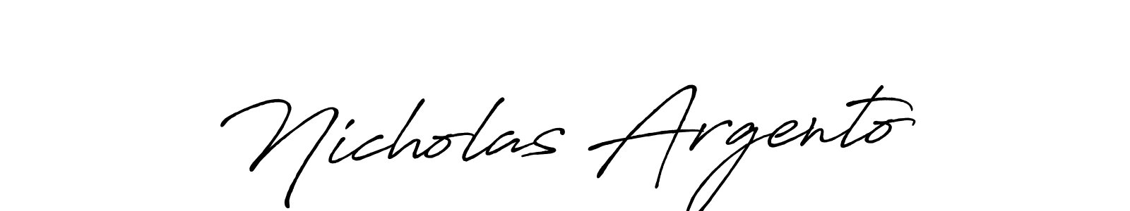 How to make Nicholas Argento name signature. Use Antro_Vectra_Bolder style for creating short signs online. This is the latest handwritten sign. Nicholas Argento signature style 7 images and pictures png