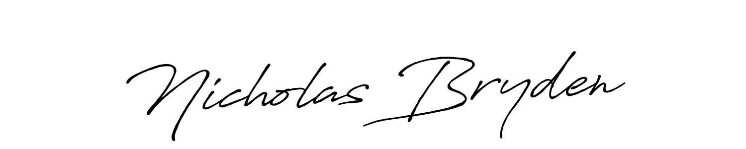 Make a beautiful signature design for name Nicholas Bryden. With this signature (Antro_Vectra_Bolder) style, you can create a handwritten signature for free. Nicholas Bryden signature style 7 images and pictures png