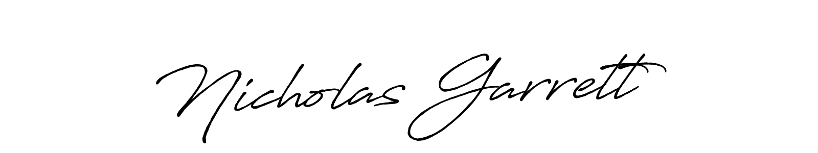 How to make Nicholas Garrett name signature. Use Antro_Vectra_Bolder style for creating short signs online. This is the latest handwritten sign. Nicholas Garrett signature style 7 images and pictures png