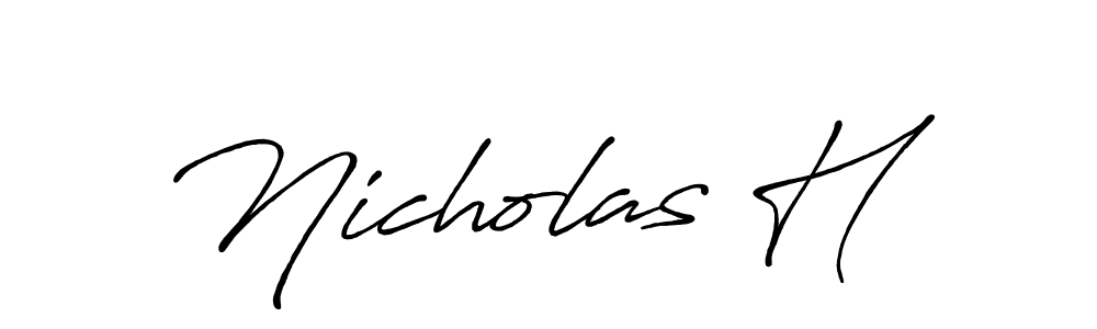 Design your own signature with our free online signature maker. With this signature software, you can create a handwritten (Antro_Vectra_Bolder) signature for name Nicholas H. Nicholas H signature style 7 images and pictures png