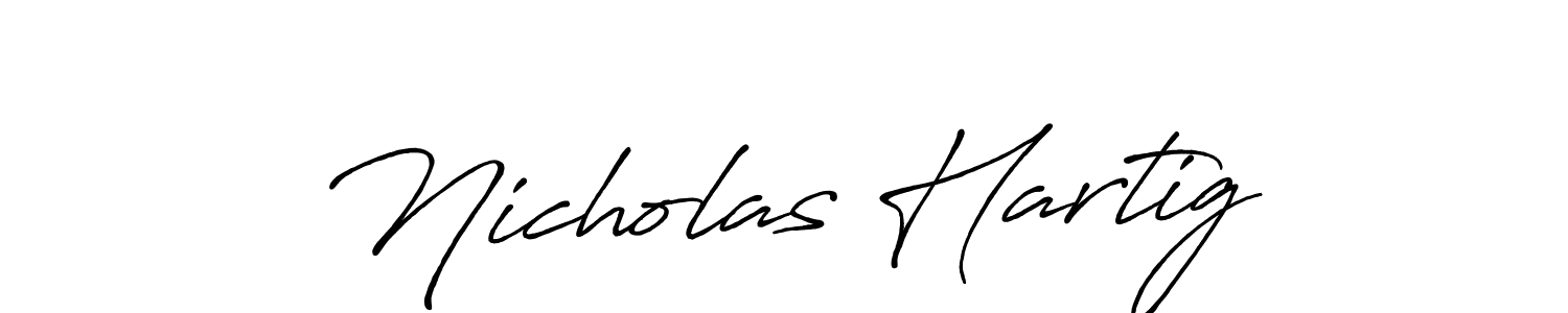 Create a beautiful signature design for name Nicholas Hartig. With this signature (Antro_Vectra_Bolder) fonts, you can make a handwritten signature for free. Nicholas Hartig signature style 7 images and pictures png