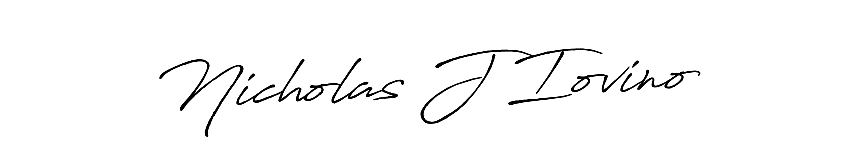 Make a beautiful signature design for name Nicholas J Iovino. With this signature (Antro_Vectra_Bolder) style, you can create a handwritten signature for free. Nicholas J Iovino signature style 7 images and pictures png