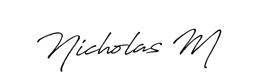 Make a beautiful signature design for name Nicholas M. Use this online signature maker to create a handwritten signature for free. Nicholas M signature style 7 images and pictures png