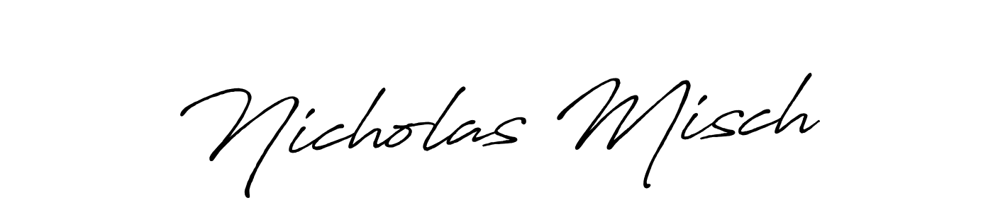 How to make Nicholas Misch signature? Antro_Vectra_Bolder is a professional autograph style. Create handwritten signature for Nicholas Misch name. Nicholas Misch signature style 7 images and pictures png