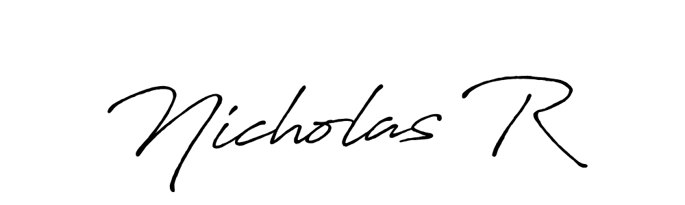 It looks lik you need a new signature style for name Nicholas R. Design unique handwritten (Antro_Vectra_Bolder) signature with our free signature maker in just a few clicks. Nicholas R signature style 7 images and pictures png